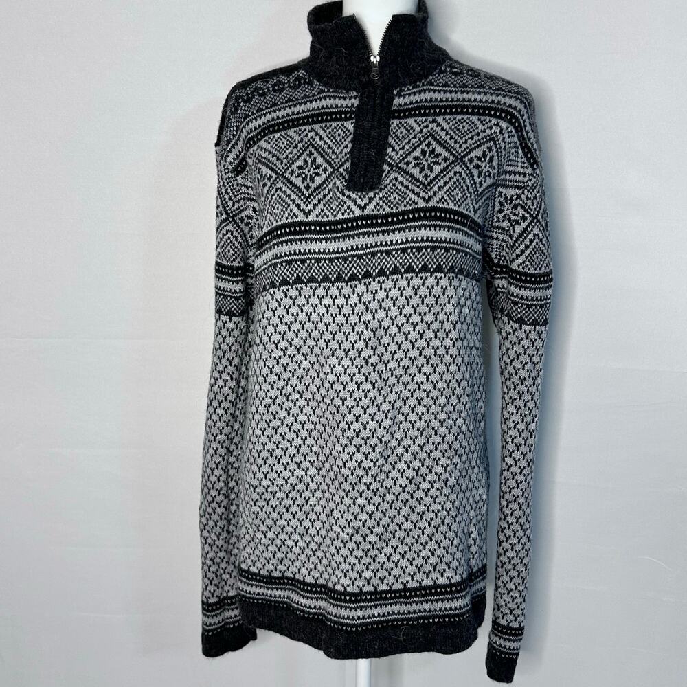 Artesania Handmade Peru Alpaca Blend Nordic Quarter Zip Sweater Men M